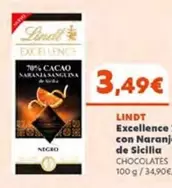 Lindt - Excellence Con Naranja Sanguina De Sicilia