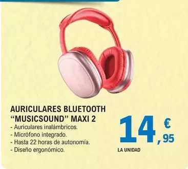 Auriculares Bluetooth "musicsound" Maxi 2