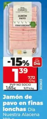 Dia Nuestra Alacena - Jamón De Pavo En Finas Lonchas