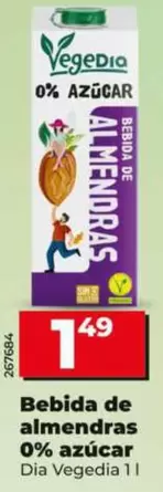 Dia Vegedia - Bebida De Almendras 0% Azúcar 
