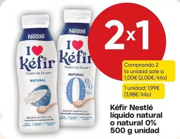 Nestlé - Kéfir líquido natural o natural 0%