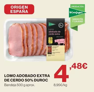 El Corte Inglés - Lomo Adobado Extra De Cerdo 50% Duroc