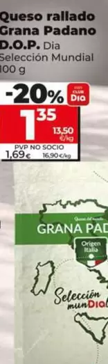 Dia Seleccion Mundial - Queso Rallado Grana Padano D.O.P. 