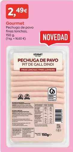 Gourmet - Pechuga De Pavo Finas Lonchas