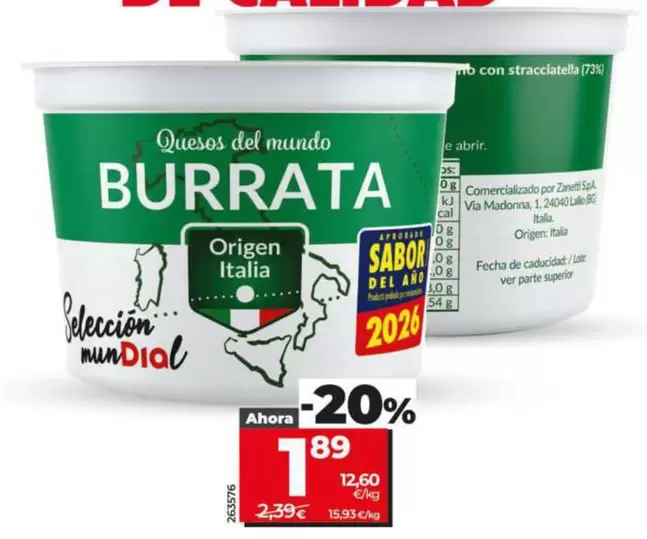 Dia Seleccion Mundial - Burrata Fresca 
