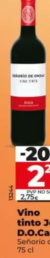 Señorío De Ondas - Vino Tinto Joven D.O.Ca. Rioja