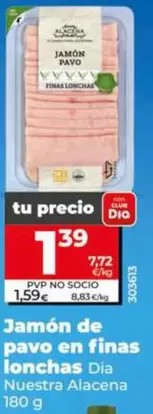 Dia Nuestra Alacena - Jamón De Pavo En Finas Lonchas