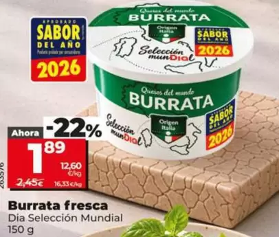 Dia Seleccion Mundial - Burrata Fresca