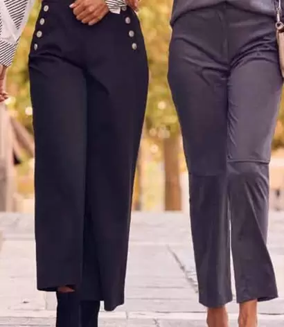 Pantalón Punto Botones Laterales O Pantalón Efecto Ante
