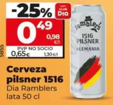 Dia Ramblers - Cerveza Pilsner 1516 