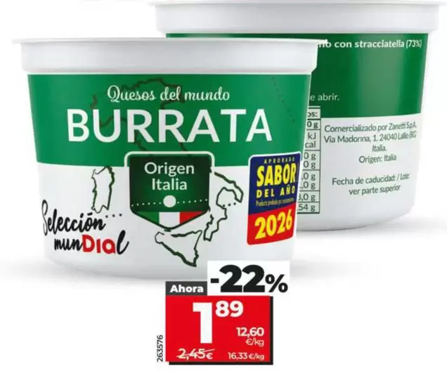 Dia Seleccion Mundial - Burrata Fresca 
