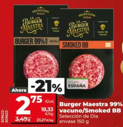Seleccion De Dia - Burger Maestra 99% Vacuno/Smoked BB