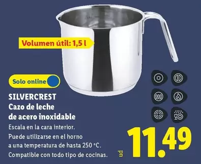 SilverCrest - Cazo De Leche De Acero Inoxidable