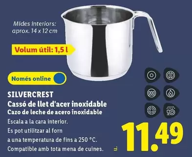 SilverCrest - Cazo De Leche De Acero Inoxidable