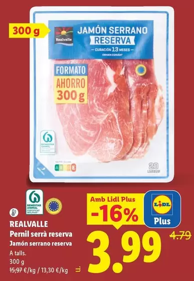 Realvalle - Jamon Serrano Reserva