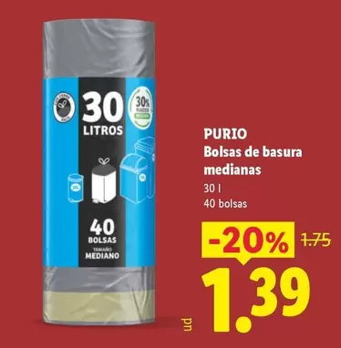 Purio - Bolsas De Basura Medianas