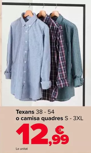 TEX - Pantalón Tejano O Camisa Cuadros