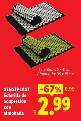 Sensiplast - Esterilla De Acupresion Con Almohada