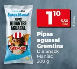 Dia Snack Maniac - Pipas Aguasal Gremlins
