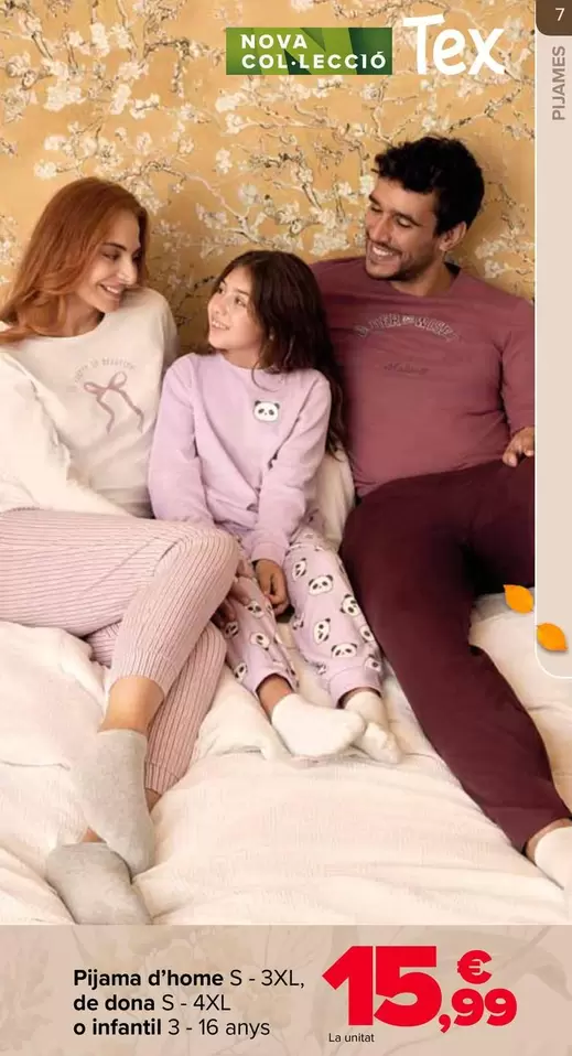 TEX - Pijama Hombre Hombre Mujer O Infantil