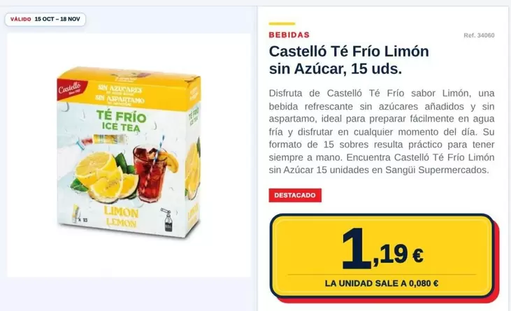 Castello - Te Frio Limon Sin Azucar