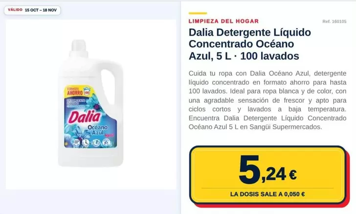Dalia - Detergente Líquido Concentrado Océcano Azul