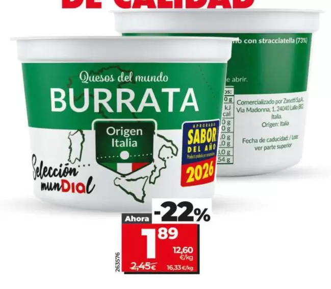 Dia Seleccion Mundial - Burrata Fresca