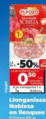 Elpozo - Salchichón Nobleza En Lonchas
