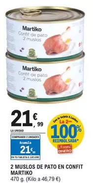 Martiko - 2 Muslos De Pato En Confit