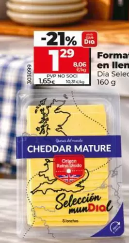 Dia Seleccion Mundial - Queso Cheddar En Lonchas