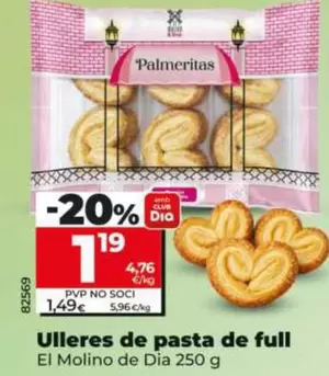 El Molino De Dia - Palmeritas De Hojaldre