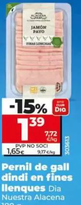 Dia Nuestra Alacena - Jamón De Pavo En Finas Lonchas