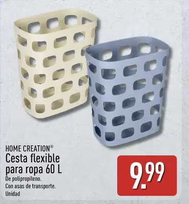 Home Creation - Cesta Flexible Para Ropa 60 L