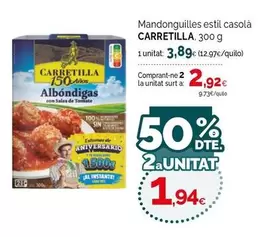 Carretilla - Mandonguilles Estil Casola