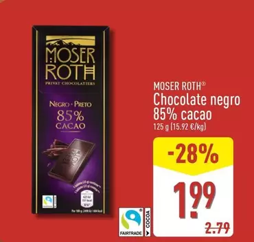 Moser Roth - Chocolate Negro 85% Cacao