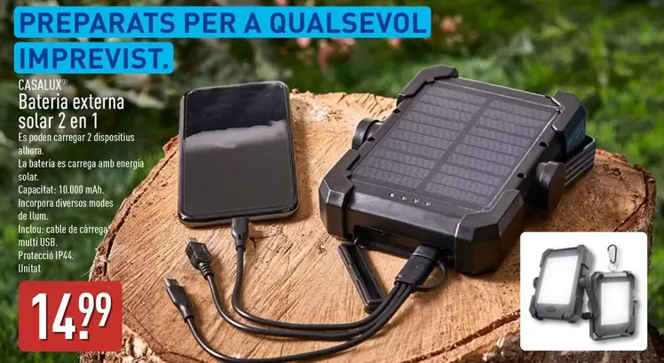 Casalux - Powerbank Solar 2 En 1