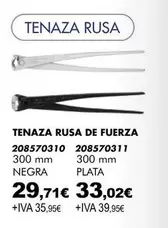 Tenaza Rusa Negra/Plata