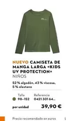 Kids - Nuevo Camiseta De Manga Larga Uv Protection