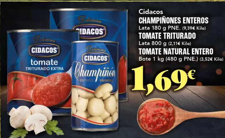 Cidacos - Champinones Enteros