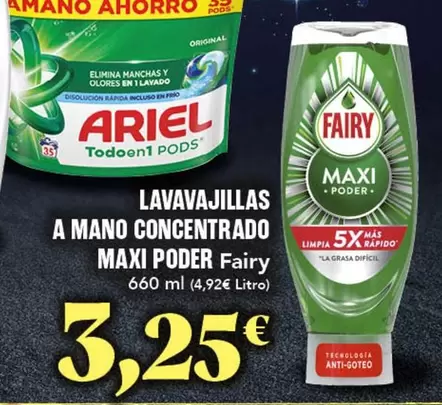 Ariel - Lavavajillas A Mano Concentrado Maxi Poder