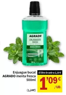 Agrado - Enjuague Bucal Menta Fresca
