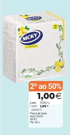 Nicky - Panos De Mesa Limon