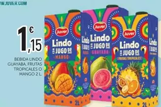 Juver - Bebida Lindo, Guayaba, Frutas Tropicales O Mango