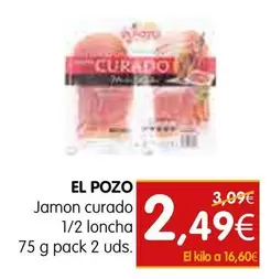 El Pozo - Jamon Curado 1/2 Loncha