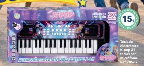Teclado Electronico K-Pop 37 Teclas Con Microfono