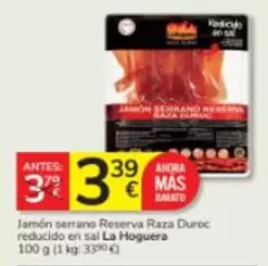 La hoguera - Jamon Serrano Reserva Raza Duroc Reducido En Sal