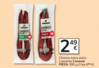 Consum - Chorizo Extra Dulce O Picante
