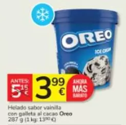 Oreo - Helado Sabor Vainilla Con Galleta Al Cacao