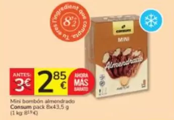 Consum - Mini Bombon Almendrado Pack 8x