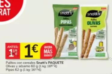 Mas - Palitos Con Cereales Snatt's Paquete